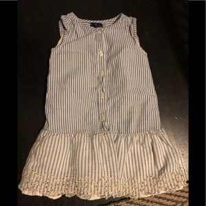 GAP kids girls blue and white dress size 4